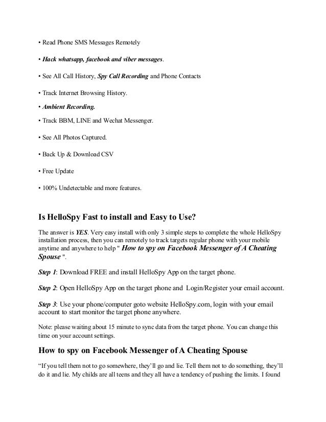 cheating spouse hack facebook